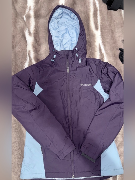 Columbia Jackets & Blazers - Columbia Purple and Light Blue Hooded Jacket